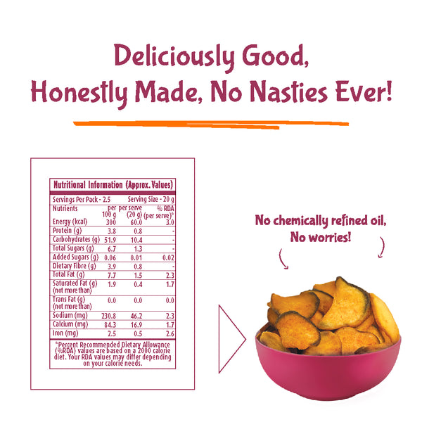 WellBe Vacuum Cooked Sweet Potato Chips 50g