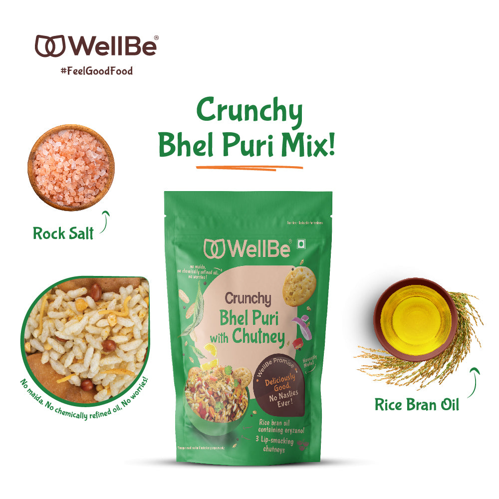 WellBe Bhelpuri with Chutney(Pack of 2x135g)