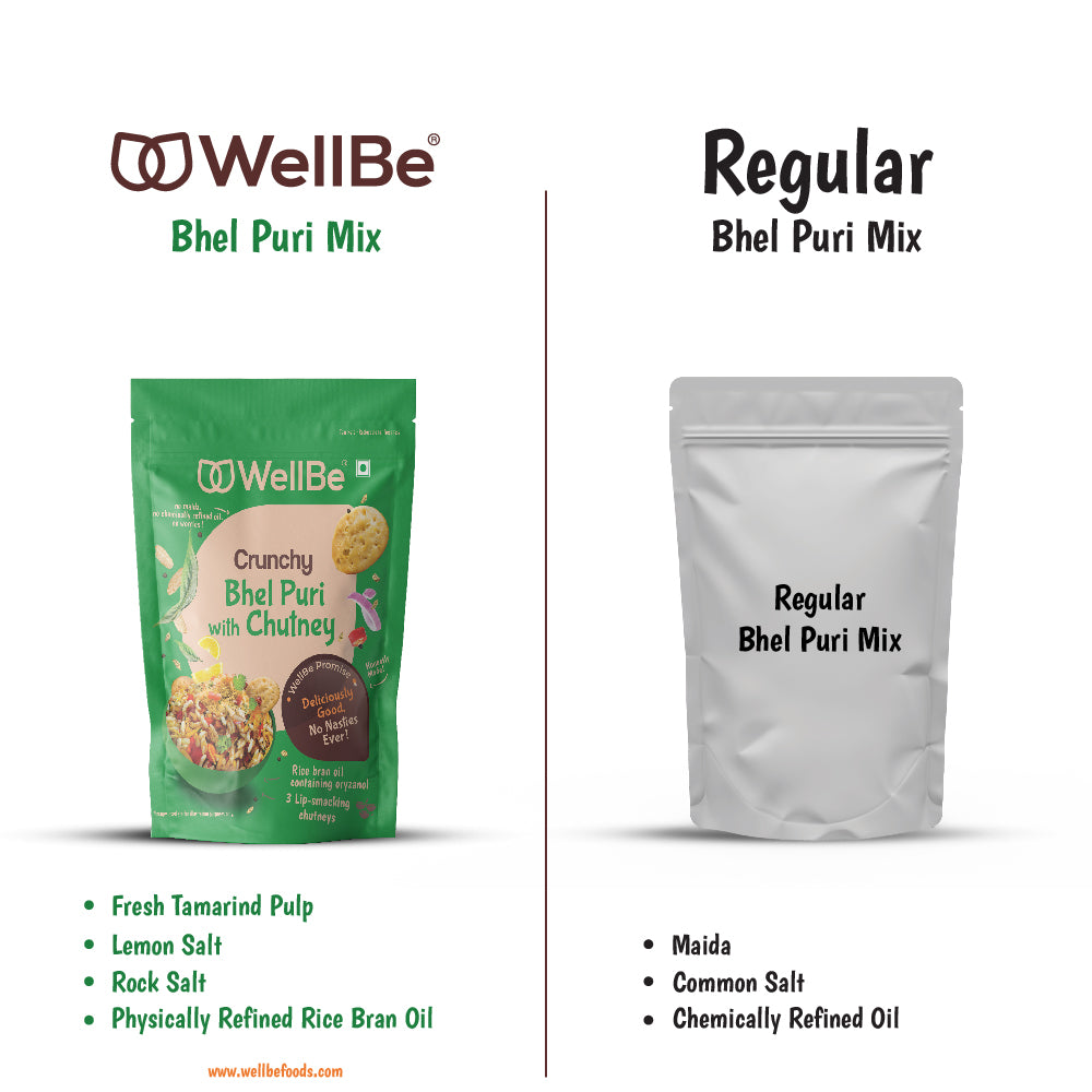 WellBe Bhelpuri + Chutney(Pack of 2x135g)