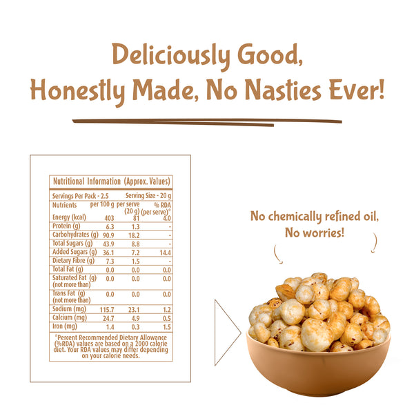 WelllBe Makhana Jaggery Caramel 50g