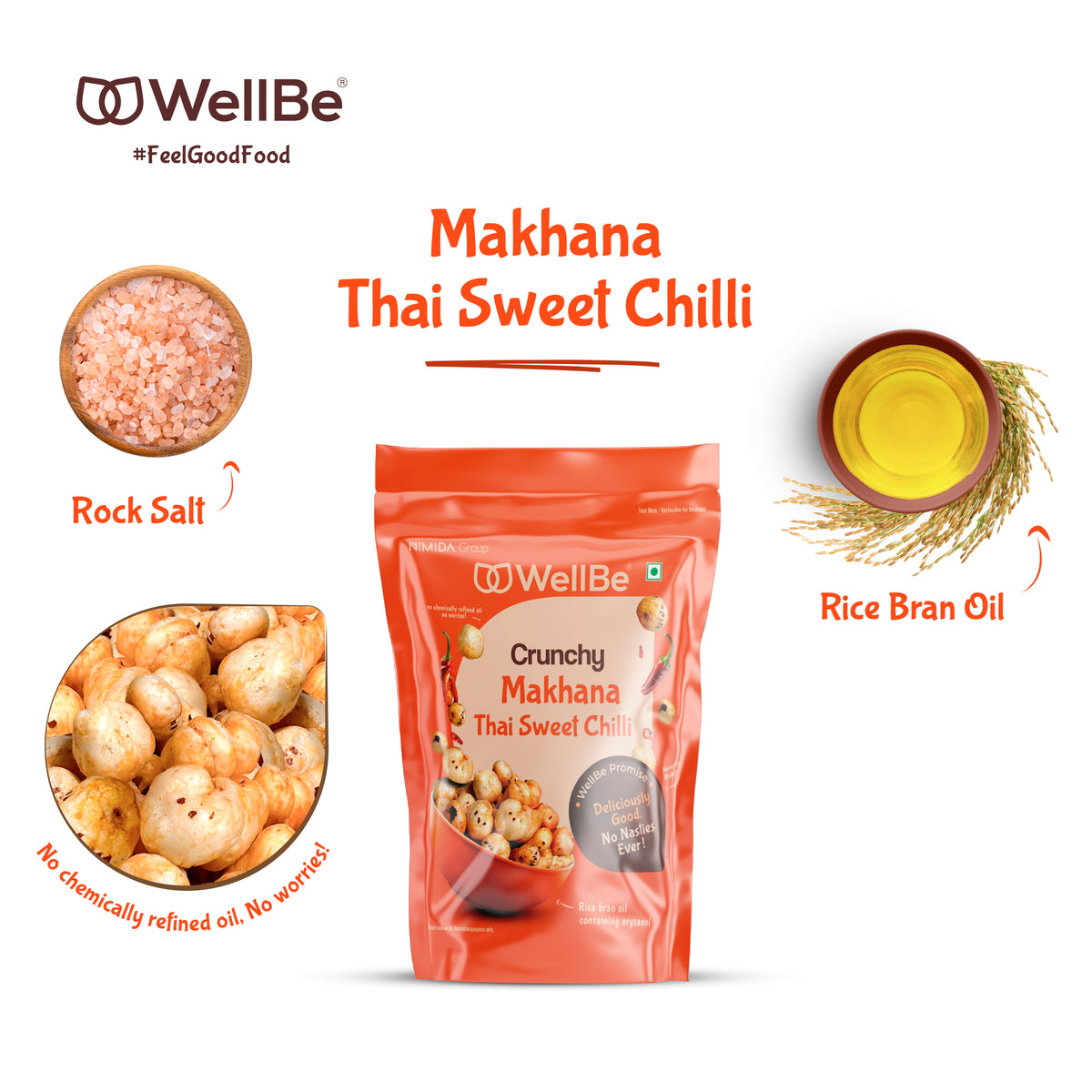 WellBe Makhana Thai Sweet Chilli 50g