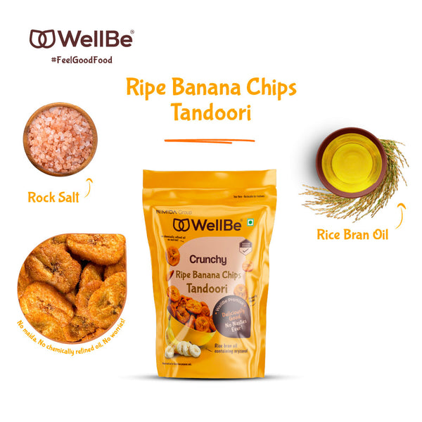 WellBe Vacuum Cooked Ripe Banana Chips 50g