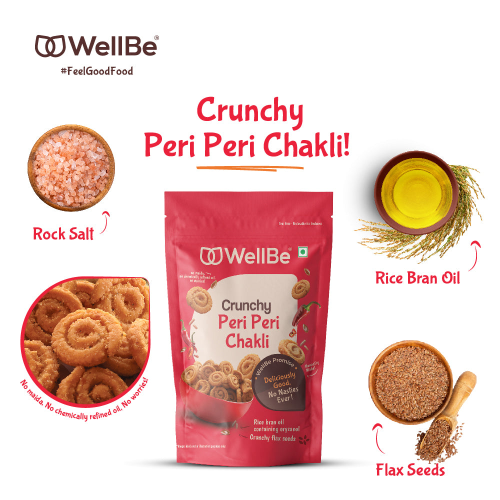 WellBe Peri Peri Chakali (Pack of 2x135g)