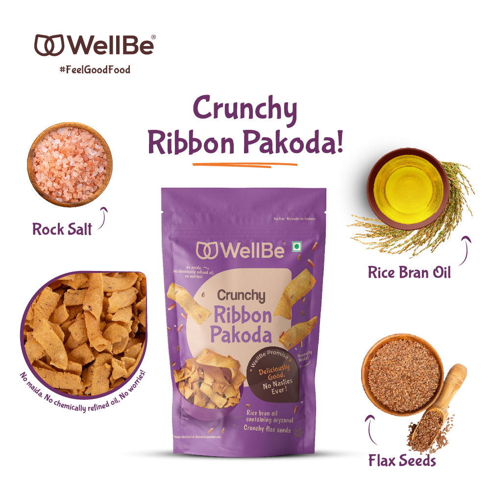 WellBe Ribbon Pakoda(Pack of 2x135g)