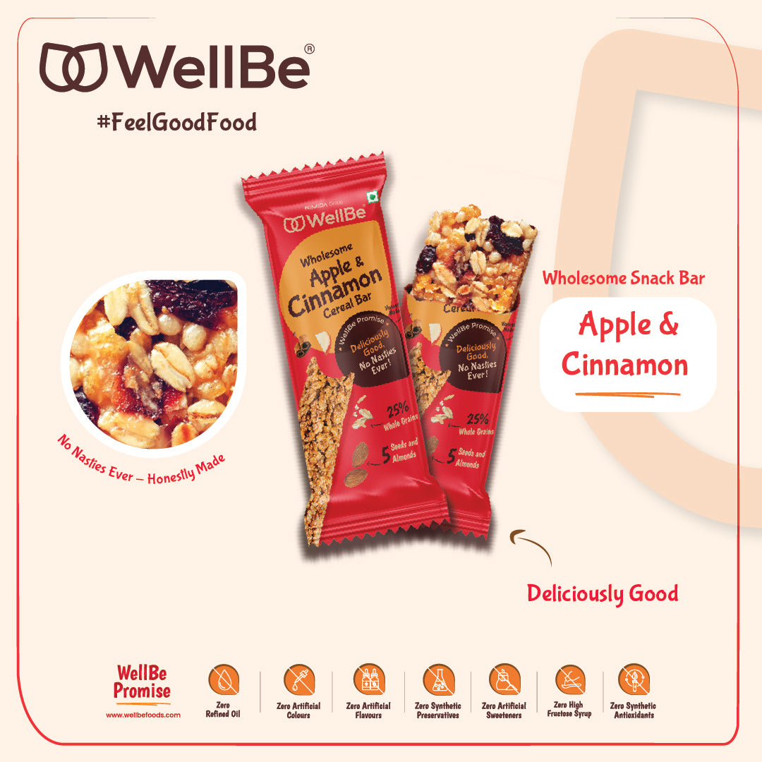 WellBe Wholesome Apple and Cinnamon Bar 32g