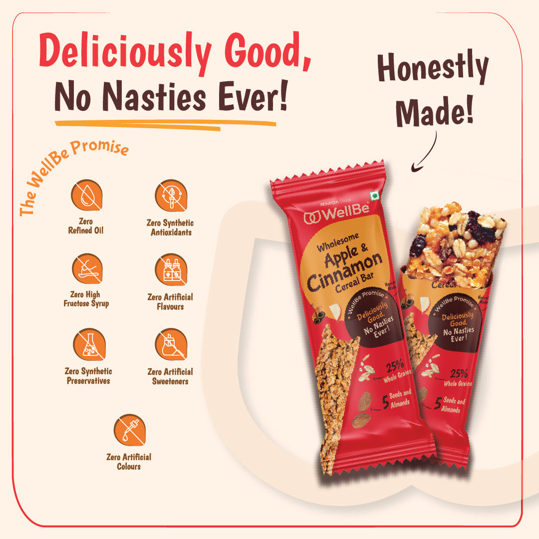 WellBe Wholesome Apple and Cinnamon Bar 32g