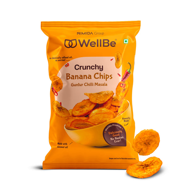 WellBe Banana Chips Guntur Chilli Masala 80g