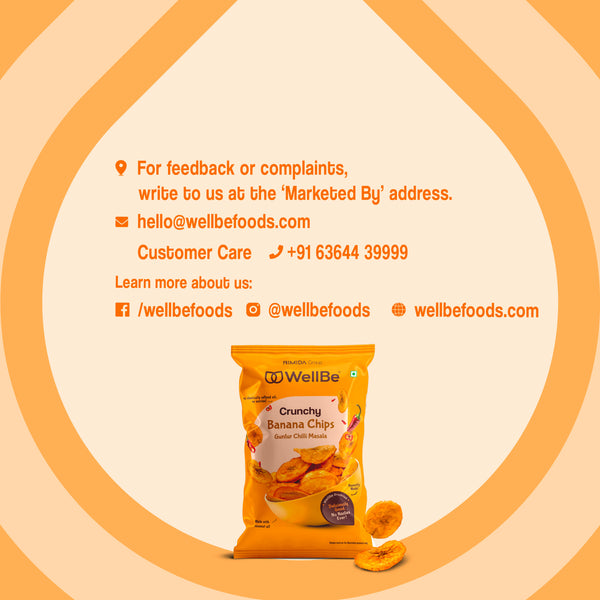WellBe Banana Chips Guntur Chilli Masala 80g