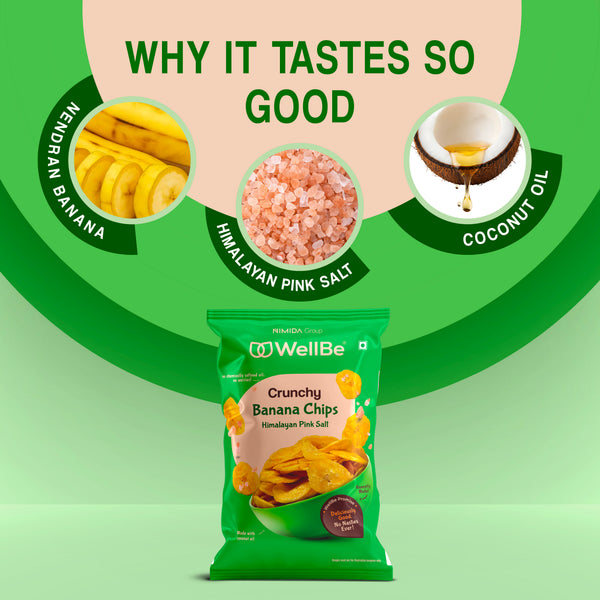 WellBe Banana Chips Himalayan Pink Salt 80g