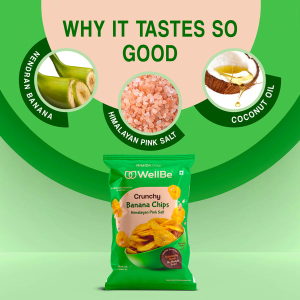 WellBe Banana Chips Himalayan Pink Salt