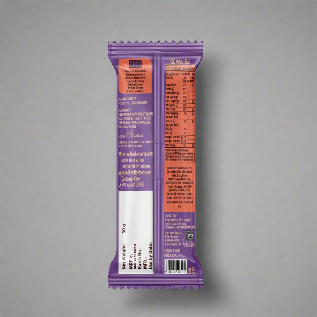 WellBe Wholesome Chocochunk Delight Bar 32g