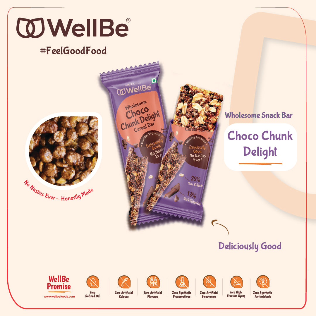 WellBe Wholesome Chocochunk Delight Bar 32g