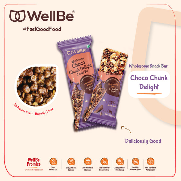 WellBe Wholesome Chocochunk Delight Bar 32g