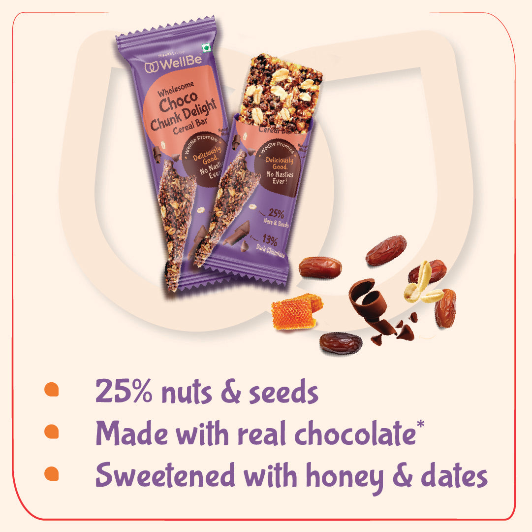 WellBe Wholesome Chocochunk Delight Bar 32g