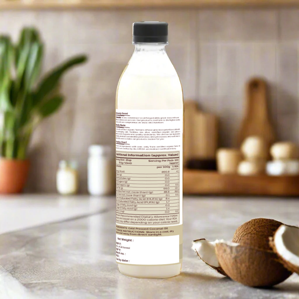 WellBe Cold Pressed Coconut Oil 1ltr