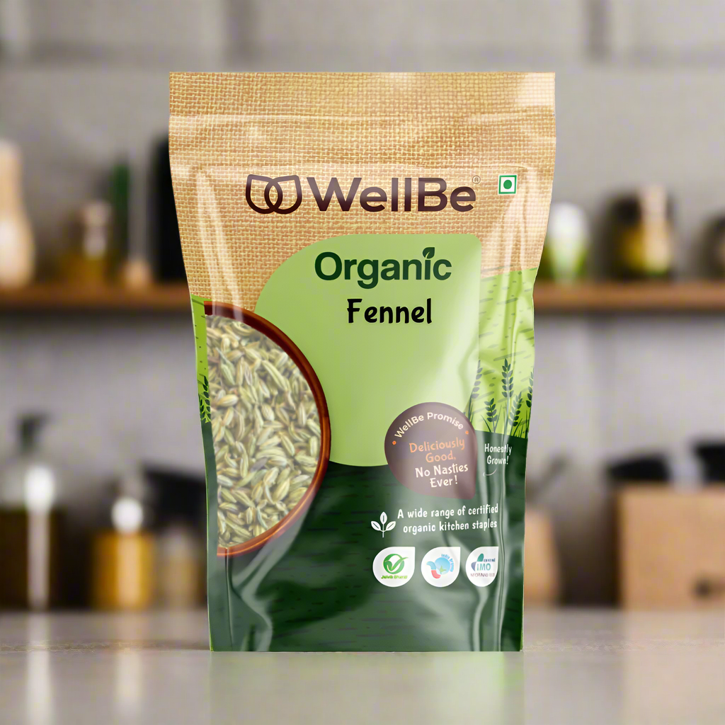 WellBe Organic Fennel Seeds 100g