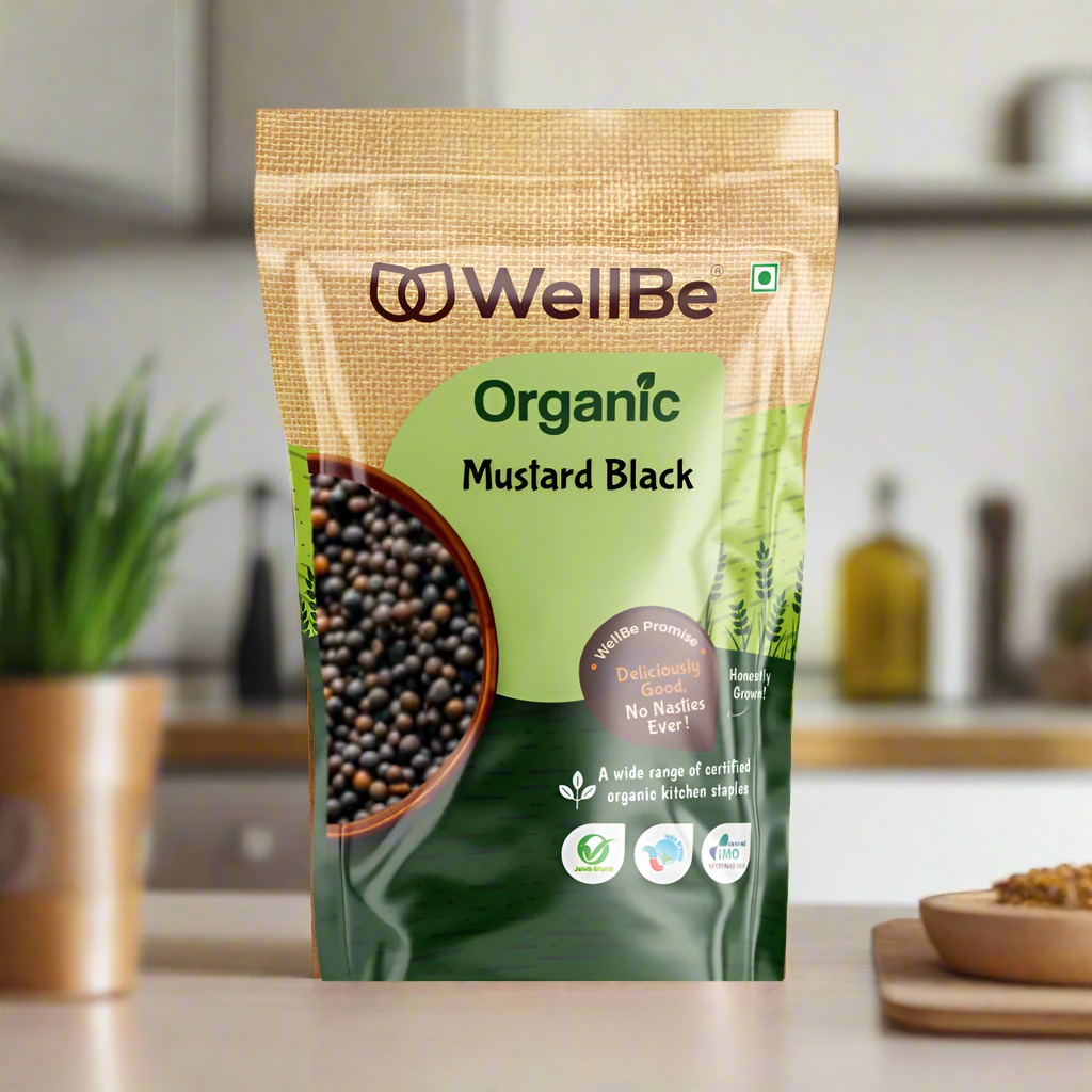 WellBe Organic Mustard Black Whole 100g