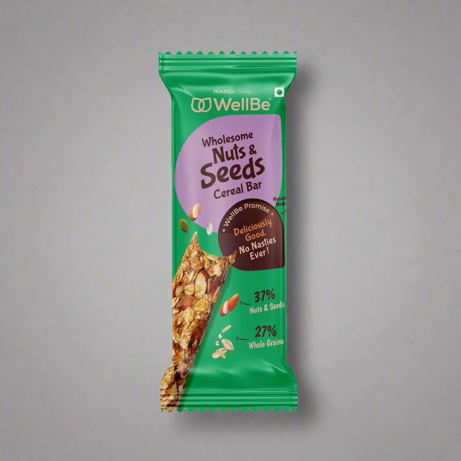 WellBe Wholesome Nuts and Seeds Bar 30g