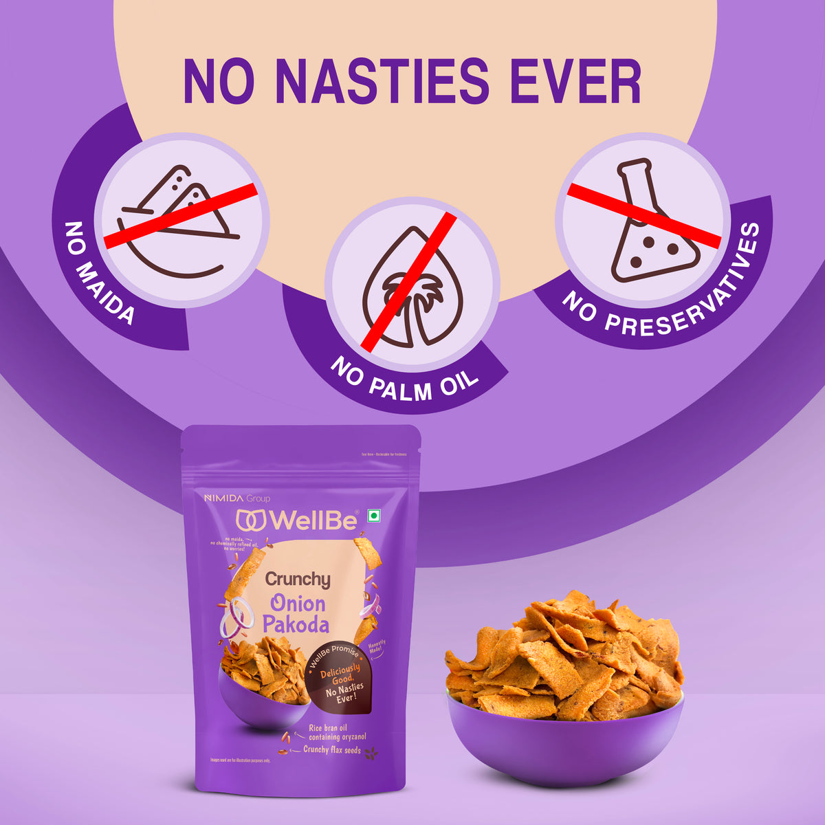 WellBe  Onion Pakoda 110g