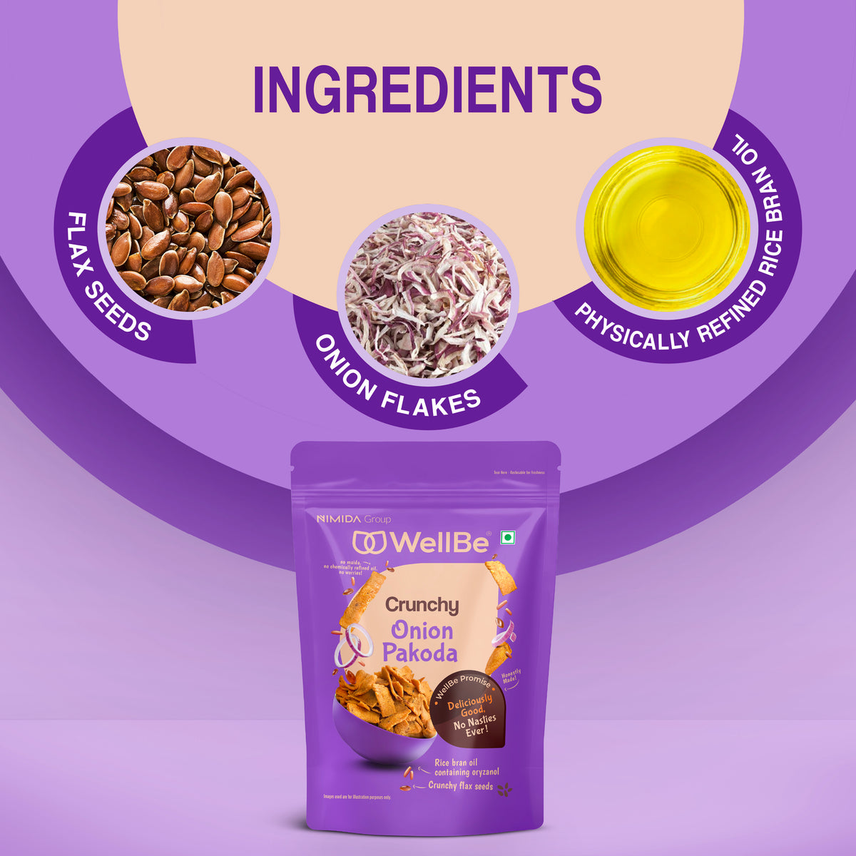 WellBe  Onion Pakoda 110g