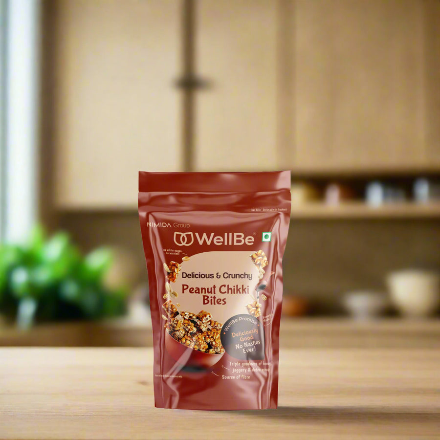 WellBe Peanut Chikki Bites 135g