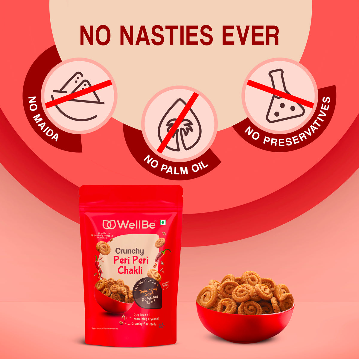 WellBe Peri Peri Chakli 120g
