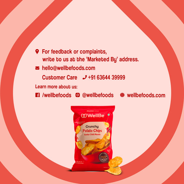 WellBe Potato Chips Guntur Chilli Masala 80g
