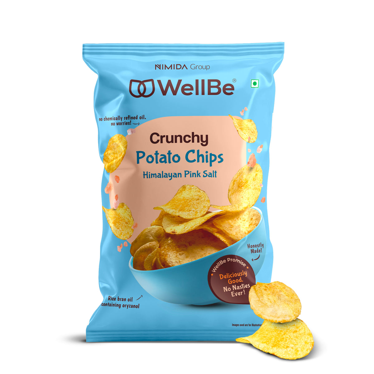 WellBe Potato Chips Himalayan Pink Salt 80g