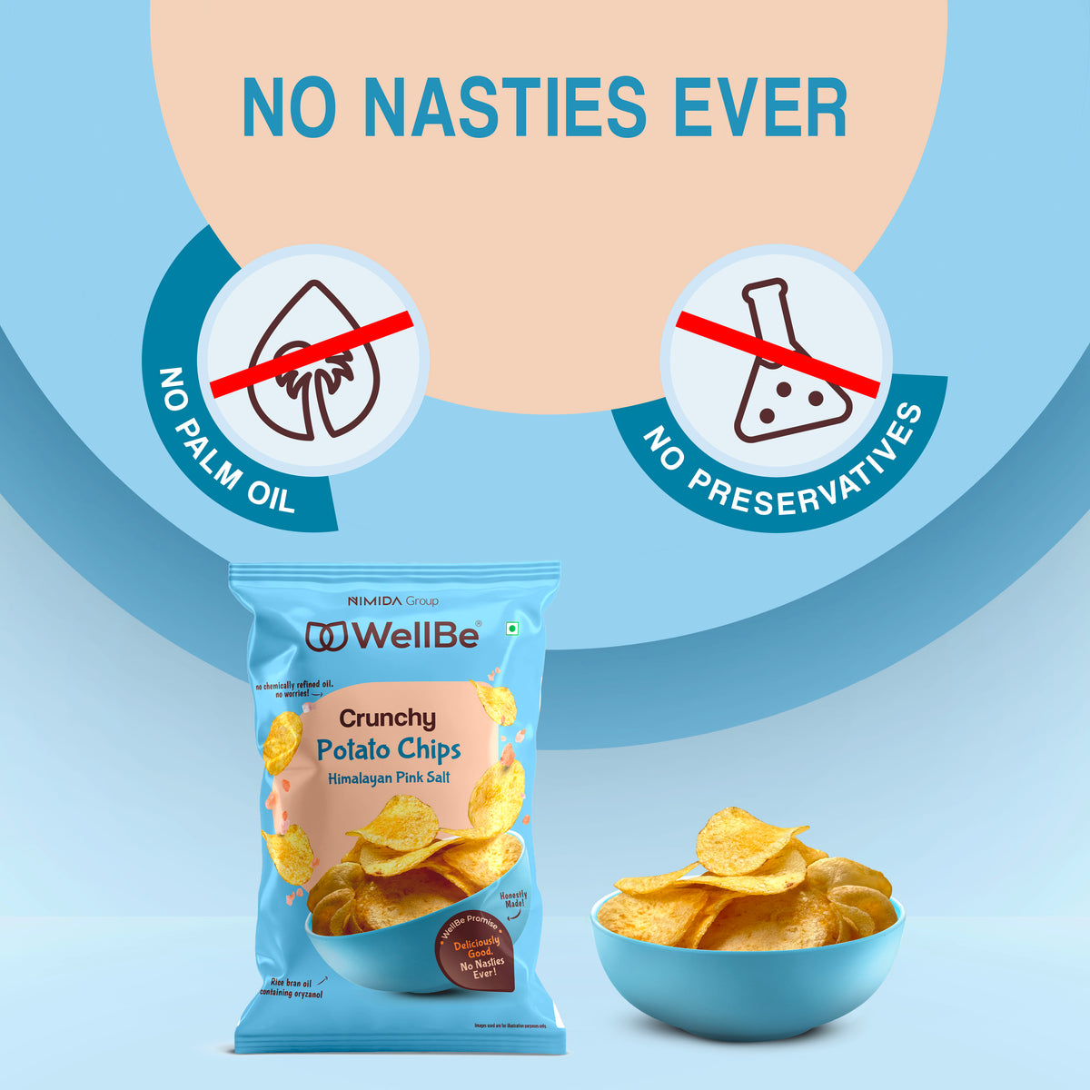 WellBe Potato Chips Himalayan Pink Salt 80g