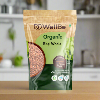 WellBe Organic Ragi Whole 1Kg