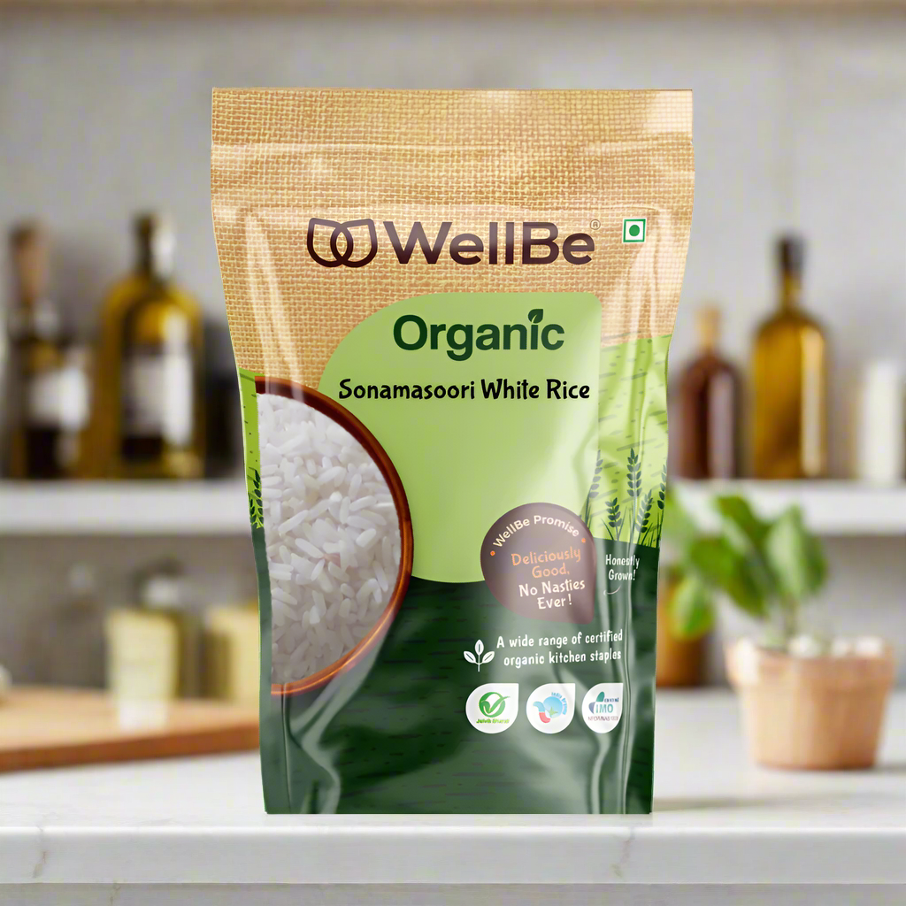 WellBe Organic Sonamasoori White Rice 1kg