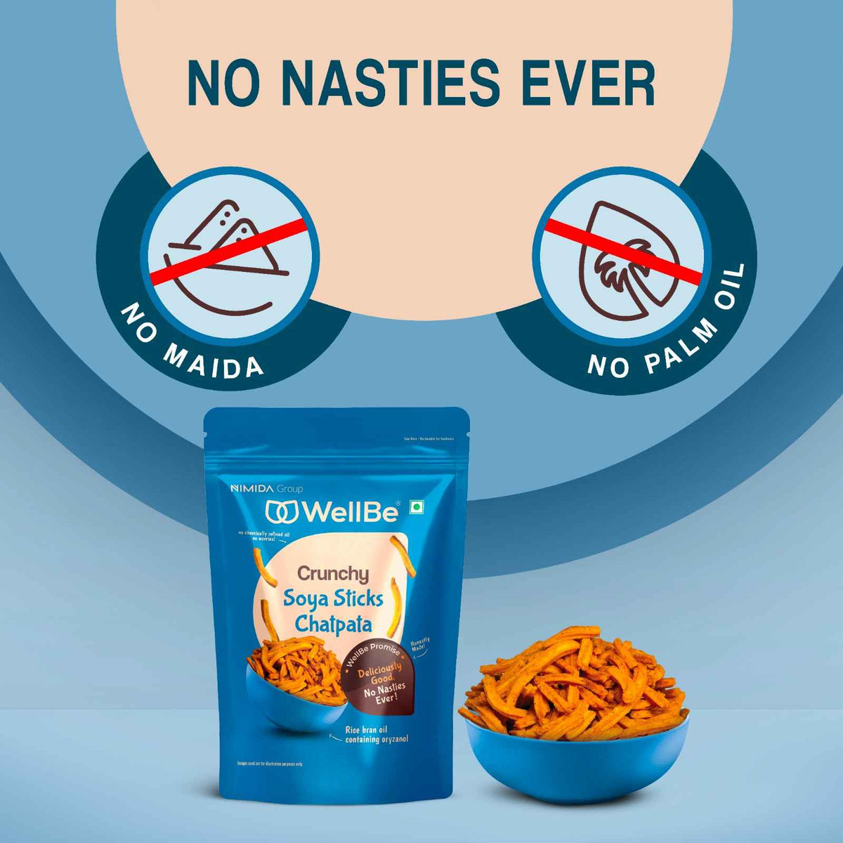 WellBe Soya Sticks Chatpata 110g