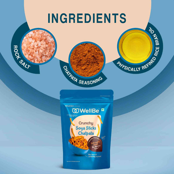 WellBe Soya Sticks Chatpata 110g