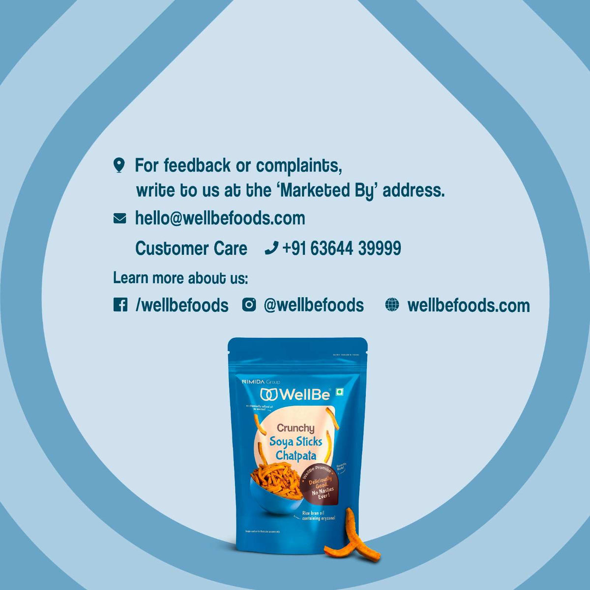 WellBe Soya Sticks Chatpata 110g