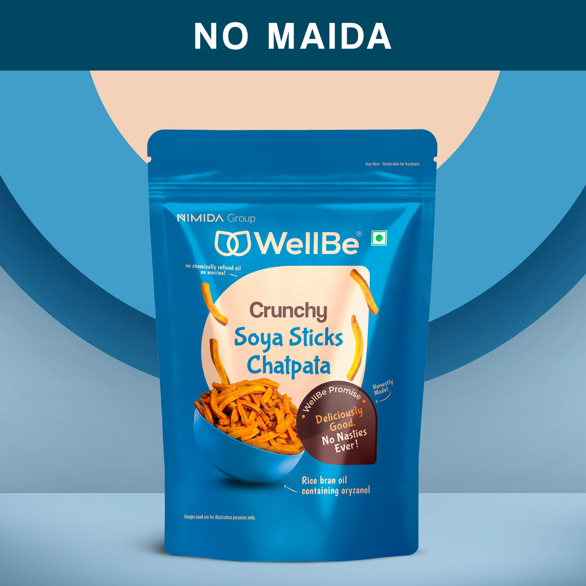 WellBe Soya Sticks Chatpata 110g