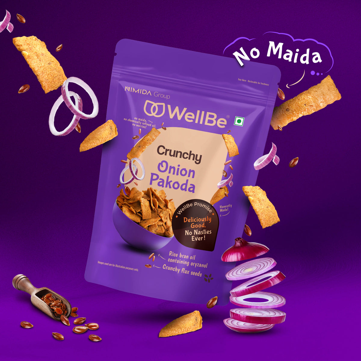 WellBe  Onion Pakoda 110g