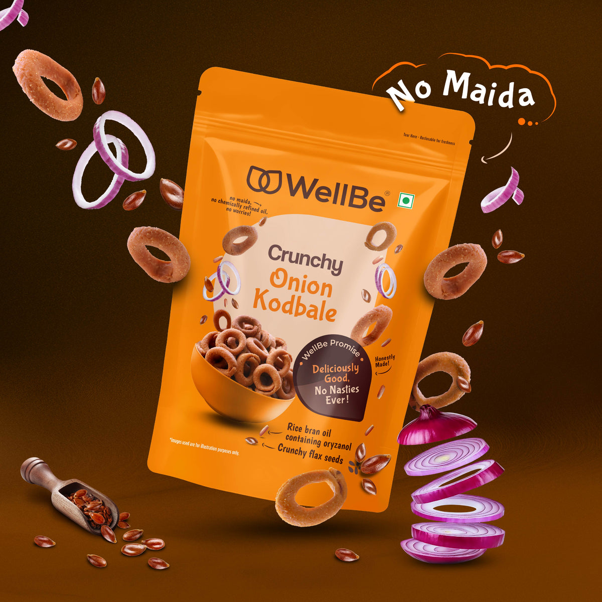 WellBe Onion Kodbale 120g