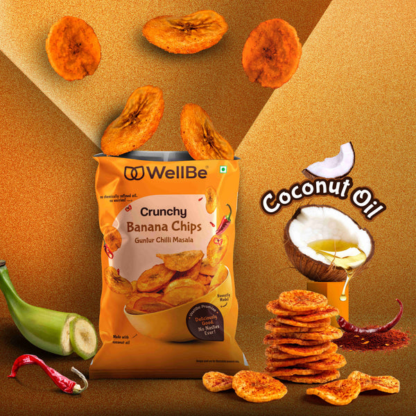 WellBe Banana Chips Guntur Chilli Masala