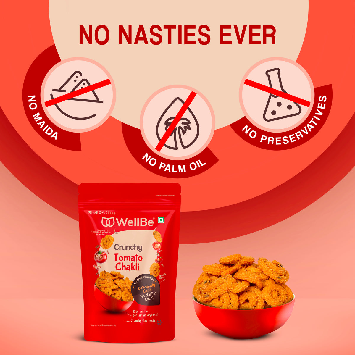 WellBe Tomato Chakli 110g