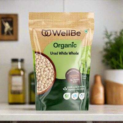 WellBe Organic Urad White Whole 1kg