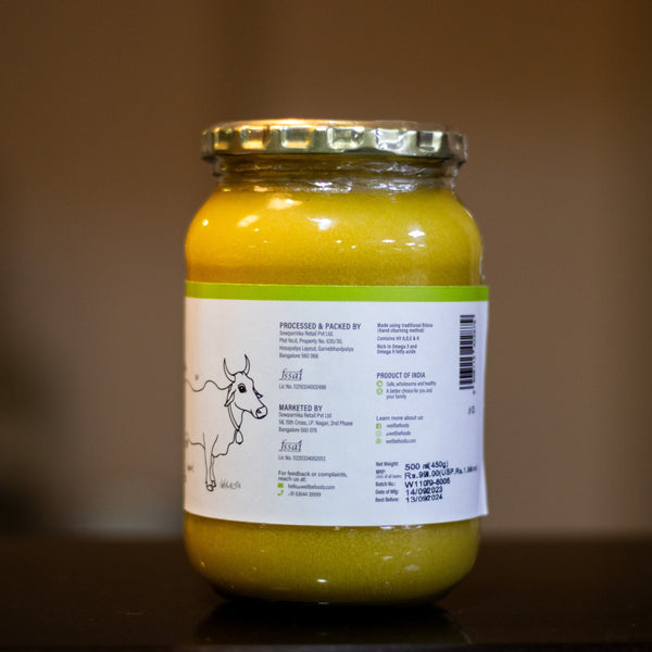 WellBe A2 Desi Cow Ghee 500 ml
