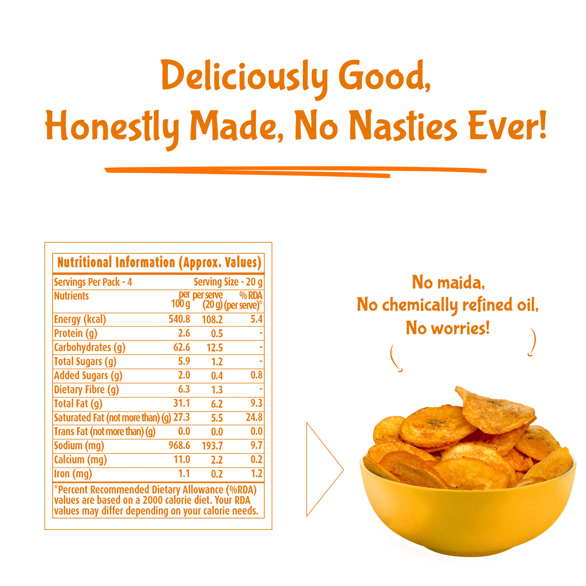 Banana Chips Guntur Chilli Masala 80g