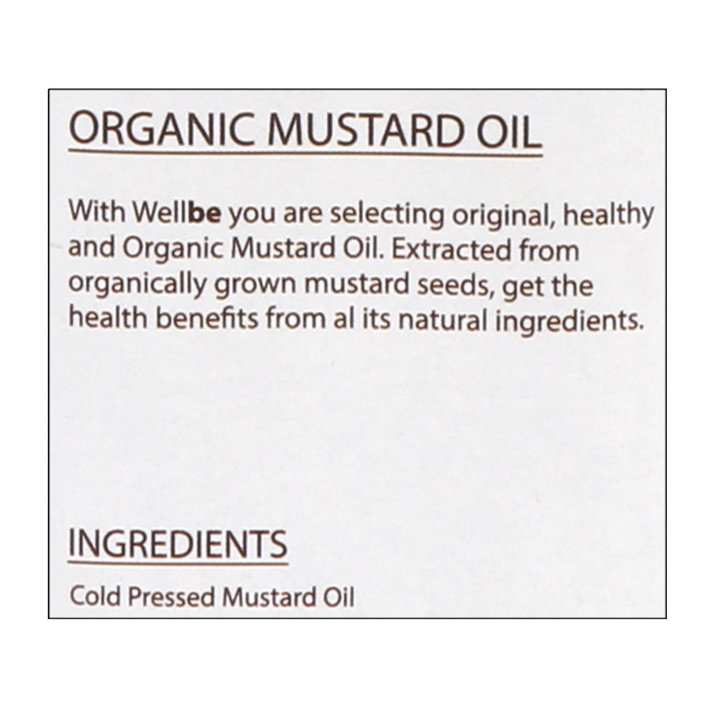 WellBe Organic Mustard Oil 1Ltr