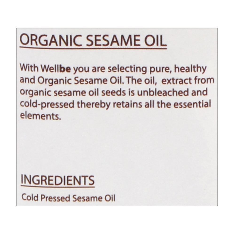 WellBe Organic Sesame oil 500 ml