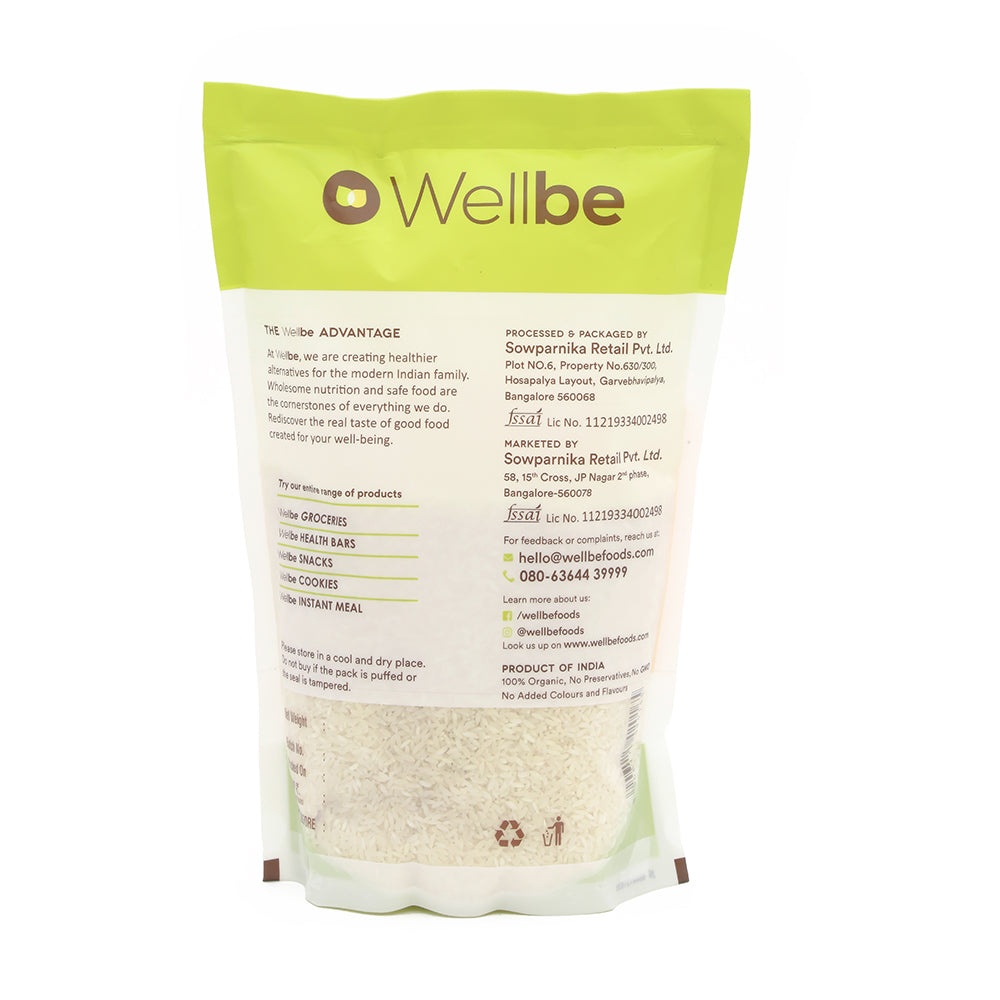 WellBe Organic Sonamasoori White Rice 5kg