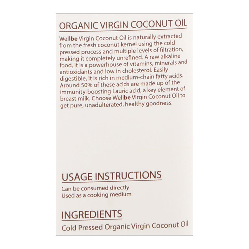 WellBe Virgin Coconut Oil 500ml